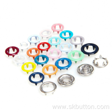 Metal Prong Snap Buttons BRASS Round